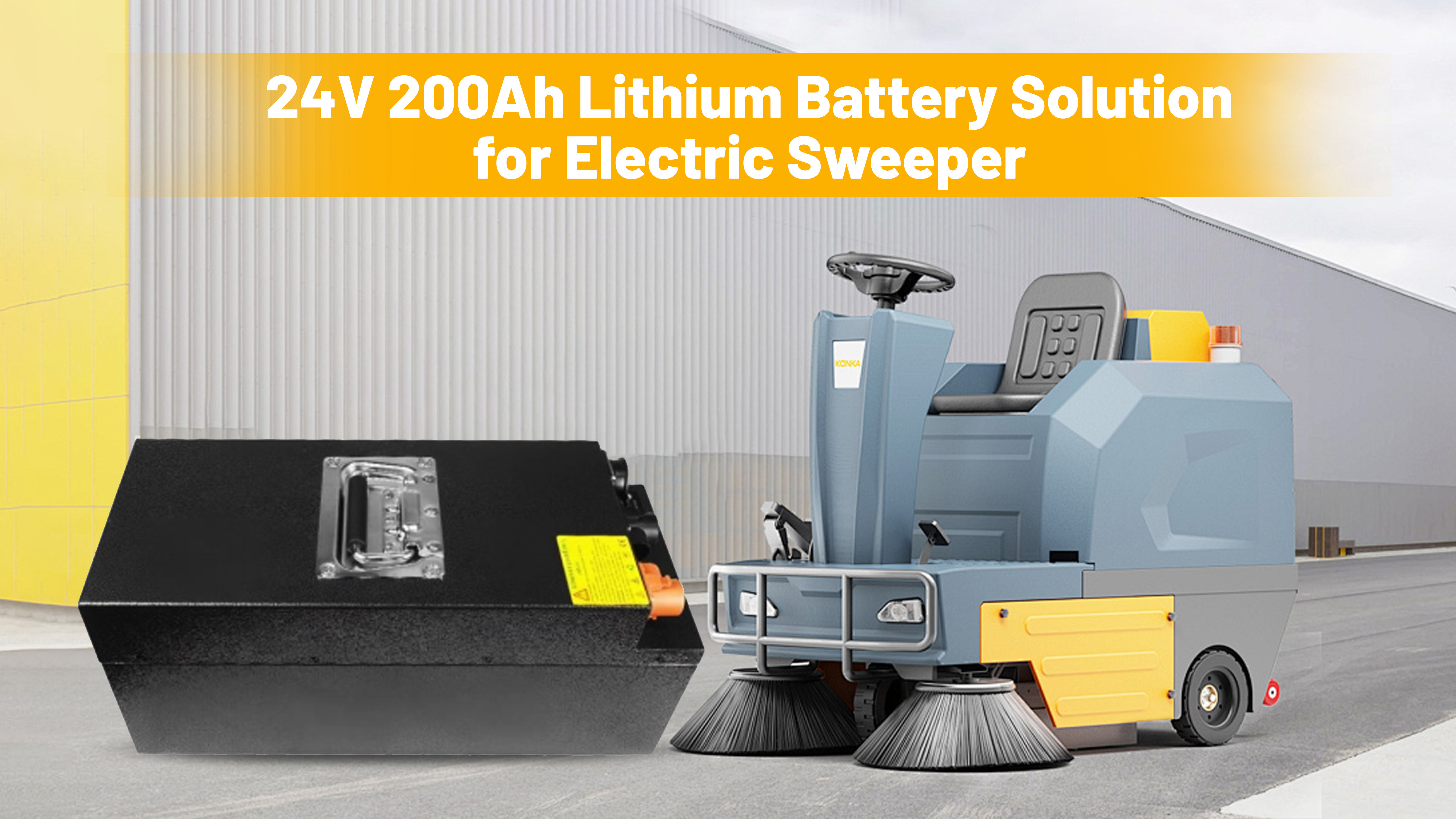 กรณี บริษัท ล่าสุดเกี่ยวกับ 24V 200Ah LiFePO4 Battery Solution for Electric Sweepers – Lead-Acid Replacement