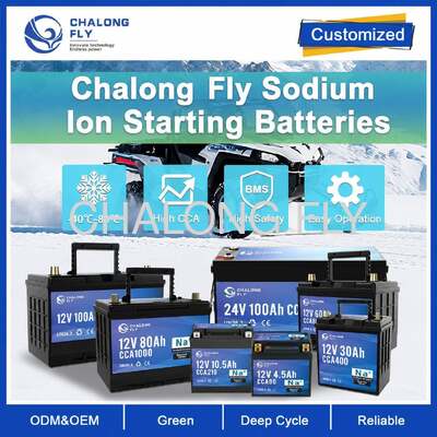 12V High-CCA Sodium-Ion Starter Battery for Cars Trucks and Heavy Equipment