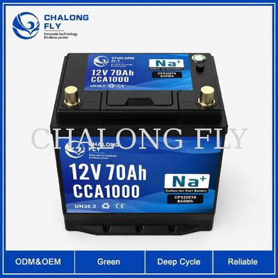 12V 70Ah 1000CCA Sodium-Ion Car Battery for Passenger Cars and Urban Fleets