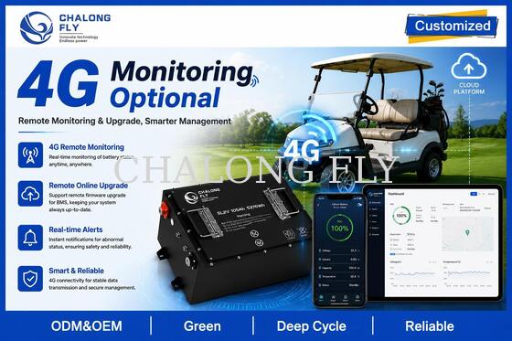 48V High-Current LiFePO4 Golf Cart Battery 105Ah and 160Ah for Heavy Load and Hill Climbing