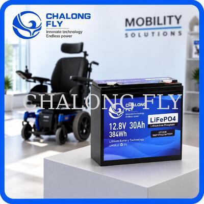 12.8V 30Ah LiFePO4 Deep Cycle Battery with 384Wh Energy and Smart BMS for 12V Systems