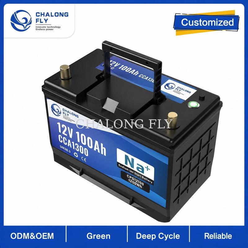 12V 70Ah-100Ah Sodium-Ion RV Starter Battery with High-Rate Cranking and Up to 1300CCA for Powersports