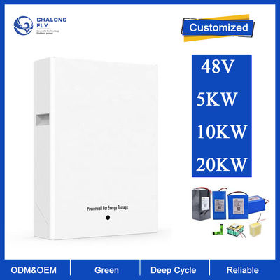 LiFePo4 แบตเตอรี่ลิเธียม OEM ODM 5KW 10KW ชุดแบตเตอรี่สำรองบ้าน 48V 100AH ​​200Ah ระบบแบตเตอรี่เก็บพลังงานแสงอาทิตย์