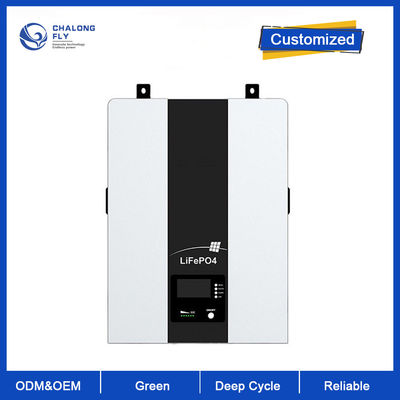 LiFePo4 แบตเตอรี่ลิเธียม 48V 100AH ​​บ้านแบตเตอรี่สำรอง 5KW 10KW OEM ODM ติดผนังระบบเก็บพลังงานแสงอาทิตย์
