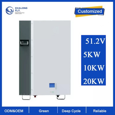 แบตเตอรี่ลิเธียม LiFePo4 OEM ODM 51.2V 100AH ​​200AH ที่เก็บพลังงานแสงอาทิตย์ในบ้าน Lifepo4 แบตเตอรี่ลิเธียมติดผนัง