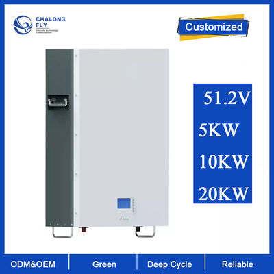 แบตเตอรี่ลิเธียม LiFePo4 OEM ODM 51.2V 100AH ​​200AH ที่เก็บพลังงานแสงอาทิตย์ในบ้าน Lifepo4 แบตเตอรี่ลิเธียมติดผนัง