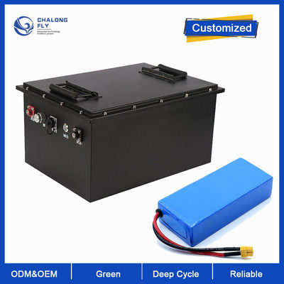 LiFePO4 แบตเตอรี่ลิตียม 48V 60V 72V 30AH 60AH 100AH แบตเตอรี่ลิตียมไอออนที่กําหนดเอง สามารถชาร์จใหม่ได้ สําหรับจักรยานยนต์ไฟฟ้า/เก้าอี้ล้อไฟฟ้า