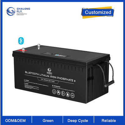OEM ODM LiFePO4 แบตเตอรี่ลิตியம் 12V 200Ah แบตเตอรี่ลิตিয়াম แบตเตอรี่ลิตியம்ที่กําหนดเอง แพ็คแบตเตอรี่ลิตিয়াম