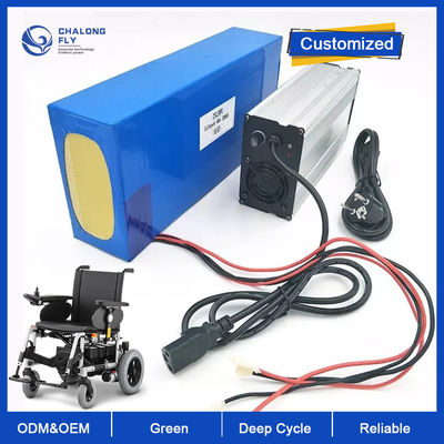 LiFePO4 แบตเตอรี่ลิเธียมแบบชาร์จไฟได้ OEM ODM 24V 36V 48V 60V 50AH 100AH ​​Mobility ไฟฟ้าสกู๊ตเตอร์แบตเตอรี่ลิเธียม