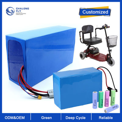 LiFePO4 แบตเตอรี่ลิธีียม OEM ODM 24V 36V 60V 72V 30AH 60AH 80AH 120AH แบตเตอรี่ลิธีียมไอออน Pack สําหรับ E-Scooter / E-Wheelchair