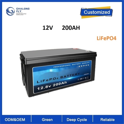 ชุดแบตเตอรี่ LiFePO4 12.8v200Ah ไฟฟ้าลิเธียมไอออนแทนที่รถกอล์ฟตะกั่วกรด, รถบัสท่องเที่ยว, ยานพาหนะไฟฟ้า