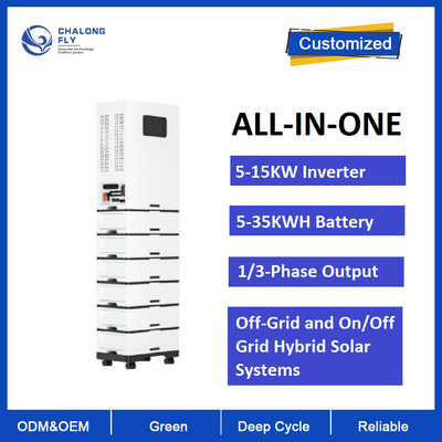 อินเวอร์เตอร์แบตเตอรี่ลิเธียม LiFePO4 ในครัวเรือน 5000W LFP พลังงานแสงอาทิตย์ทดแทน