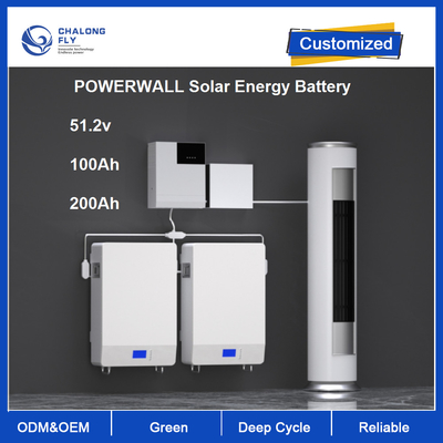 48V 100Ah 200Ah แบตเตอรี่เก็บพลังงานในบ้าน 6000 รอบ 1C LiFePO4 Solar ESS