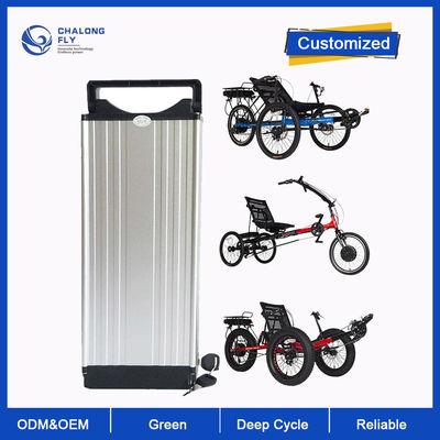 LiFePO4 แบตเตอรี่ลิเธียมที่กำหนดเอง 24V 36V 48V Recumbent Electric Trike แบตเตอรี่ 20AH-120AH รถสามล้อไฟฟ้าแบตเตอรี่