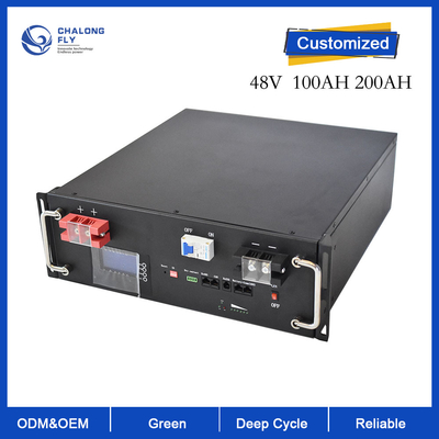 OEM ODM LiFePO4 แบตเตอรี่ลิตিয়াম กันน้ํา 48V 51.2V 100Ah 150Ah 200Ah แบตเตอรี่ลิตিয়াম