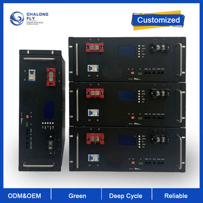LiFePO4 แบตเตอรี่ลิตยูม 48V 100AH 200AH แบตเตอรี่ Li-ion ระบบพลังงานแสงอาทิตย์