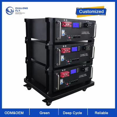 ประเภทพล็อกที่กําหนดเอง LiFePO4 แบตเตอรี่ลิธีਅਮ 24V 48V 51.2V 100Ah 150Ah 200Ah MPPT Controller