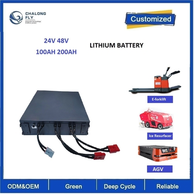 CLF ไฟฟอร์คลิฟท์ไฟฟ้า Lifepo4 แบตเตอรี่ลิตியம் OEM 48V 200Ah 300Ah 50Ah สําหรับ AGV
