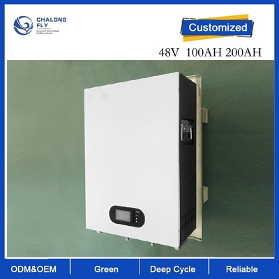 CLF 5KWH 10KWH 15KWH พลังงานแสงอาทิตย์ แบตเตอรี่ไอออนลิตียม LiFePO4 6000 จังหวะ 48V 100AH 200AH การเก็บพลังงานในบ้าน