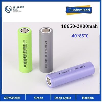 18650 2900mAh อุณหภูมิขนาดกว้าง -40 ~ 85 °C แบตเตอรี่เหล็กลิเดียม ใช้สําหรับพลังงานทหาร แบตเตอรี่ลิเดียม แพ็ค