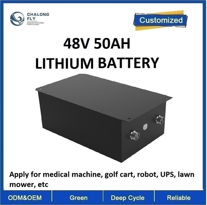 CLF OEM 48V 50AH แบตเตอรี่เหล็กลิเดียม แพ็คสําหรับเครื่องจักรและเครื่องมือการแพทย์ รถกีฬากอล์ฟ อัพพาสหุ่นยนต์