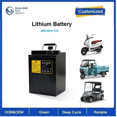 CLF OEM ODM 48V 60V 72V แบตเตอรี่ลิตিয়ামไอออน แพ็ค LiFePO4 สําหรับรถสกูเตอร์ไฟฟ้า มอเตอร์ไซค์ สามจักรยานยนต์ รถรถกอล์ฟ