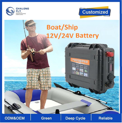 CLF 12V100AH OEM ODM แบตเตอรี่ลิธีโอ มอเตอร์ไฟฟ้า แบตเตอรี่เรือกระบะ 24 โวลต์ 200 แอมเปอร์