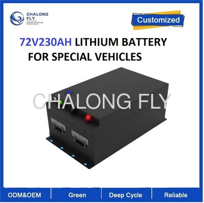 แบตเตอรี่ลิธีียม 72V 230Ah LiFePO4 ขนาด 1000A จุดสูงสุด IP67 กันน้ําและขนาดที่กําหนดเองสําหรับรถไฟฟ้า