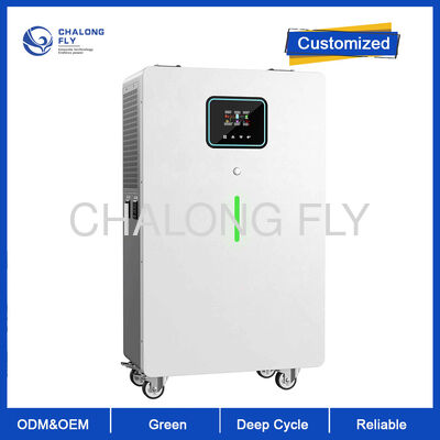 แบตเตอรี่ LiFePO4 อายุการใช้งานยาวนานสูงสุด 10 ปี กล่องแบตเตอรี่ลิเธียมสำหรับเก็บพลังงานแสงอาทิตย์ในบ้าน ขนาด 6.2 กิโลวัตต์ ระบบพลังงาน